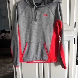 Under Armour Women’s Gray and Red Sweatshirt Cold Gear